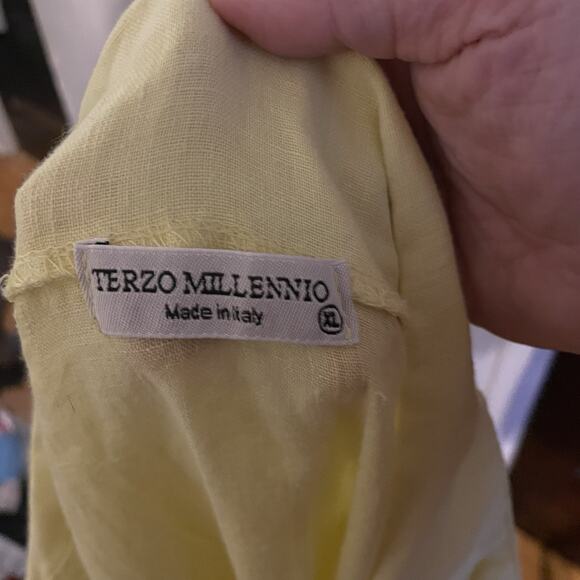 Terzo Millennio Linen Dress Yellow - Picture 8 of 10